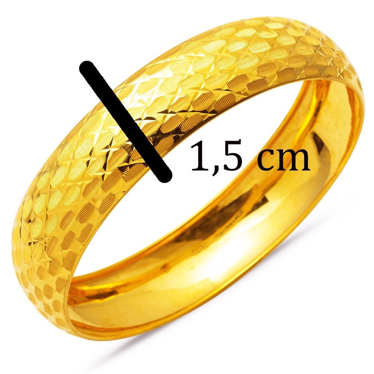 22K Yellow Gold Star Bangle