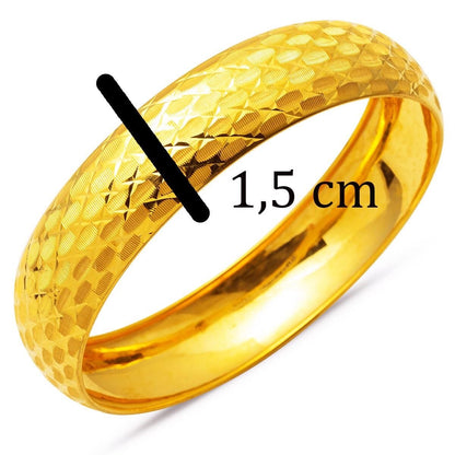 22K Yellow Gold Star Bangle