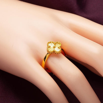 22K Yellow Gold Clover Ring