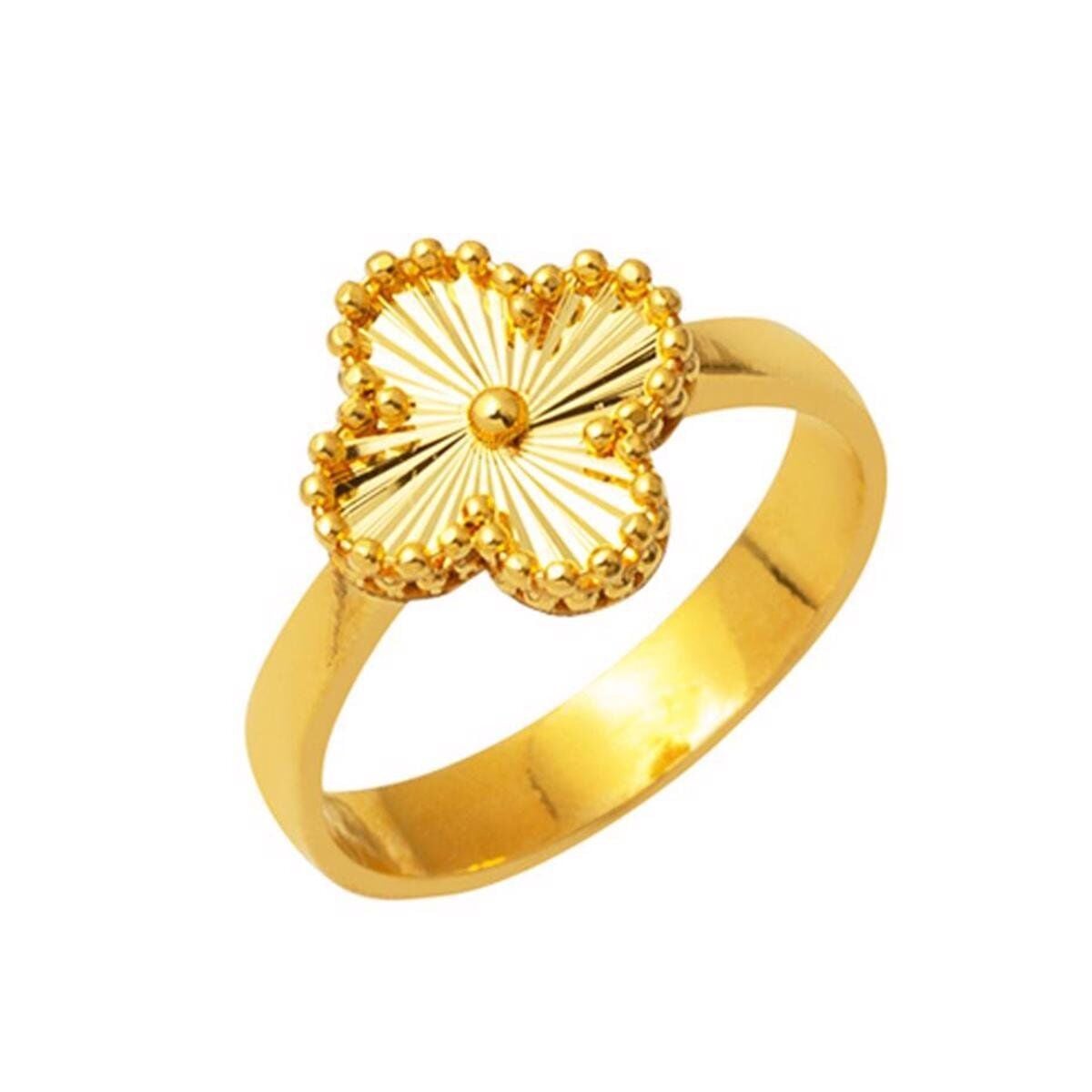 22K Yellow Gold Clover Ring