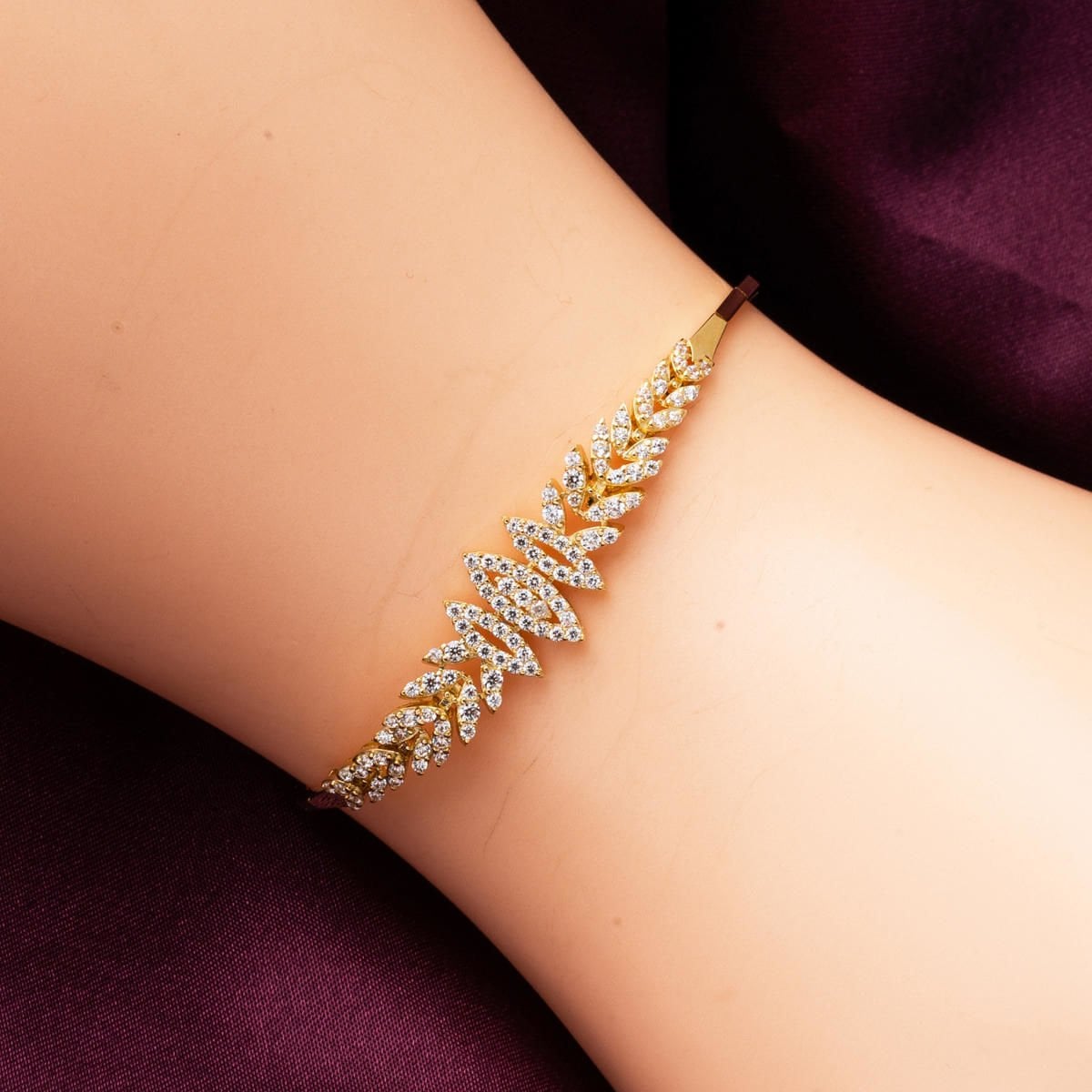 14K Yellow Gold Lily Cubic Zirconia Set