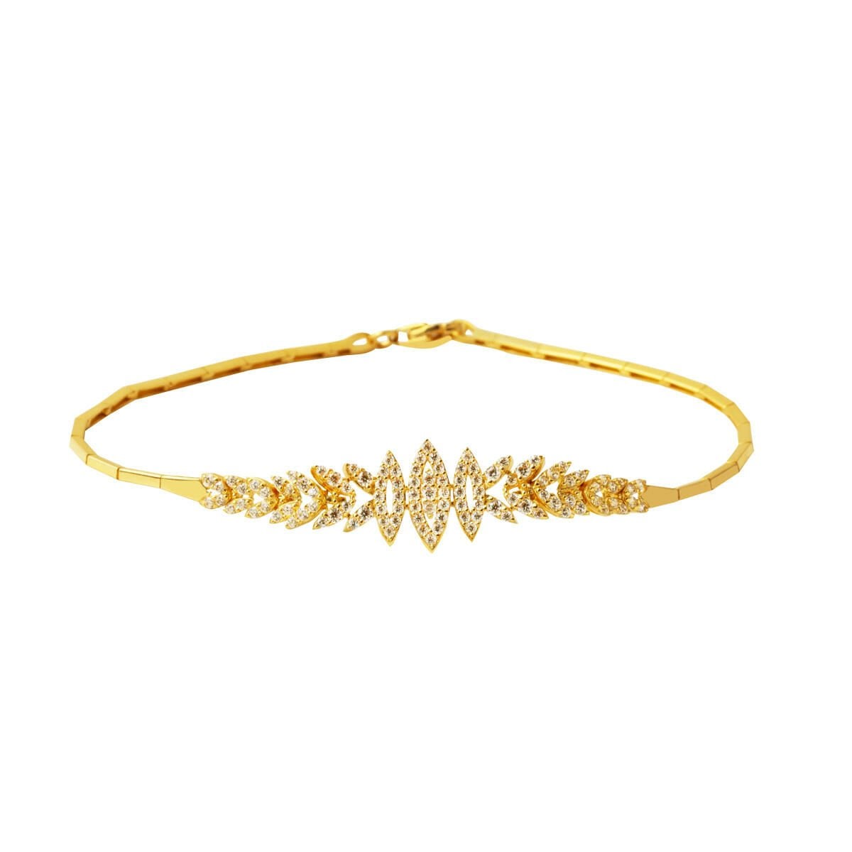 14K Yellow Gold Lily Cubic Zirconia Set