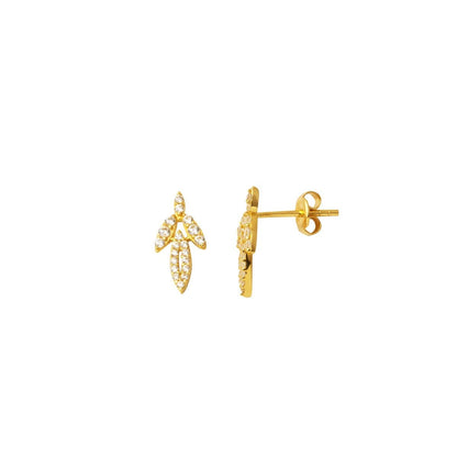 14K Yellow Gold Lily Cubic Zirconia Set