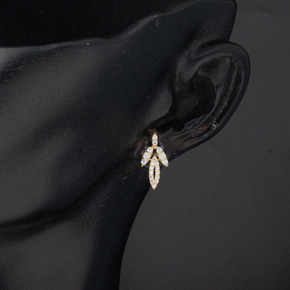14K Yellow Gold Lily Cubic Zirconia Set