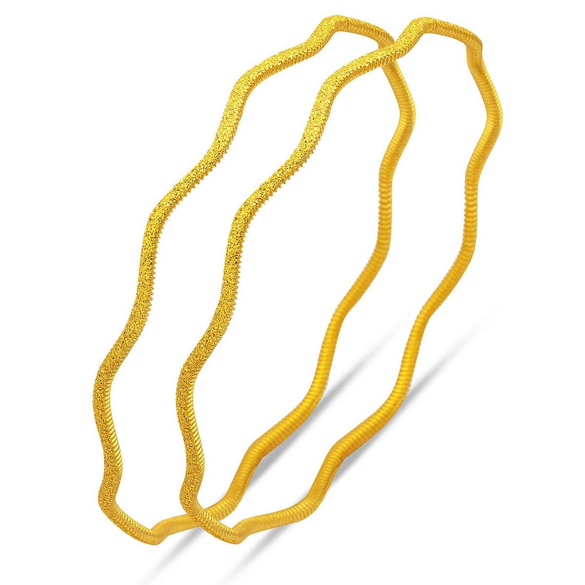 22K Yellow Gold Zigzag Ajda Bangle (28 g)