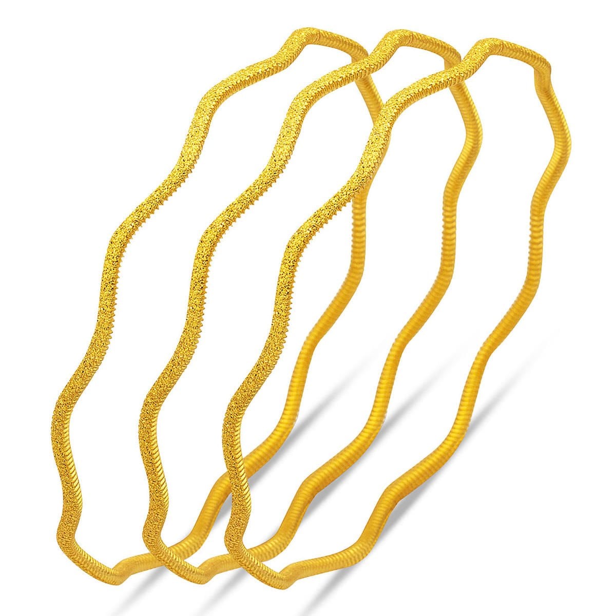 22K Yellow Gold Zigzag Ajda Bangle (39 g)