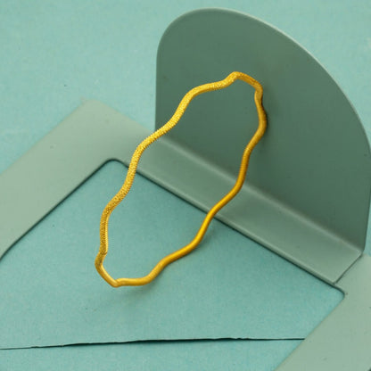 22K Yellow Gold Zigzag Ajda Bangle (39 g)