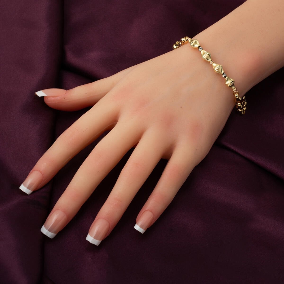 14K Yellow Gold Zila Gold Bead Italian Bracelet
