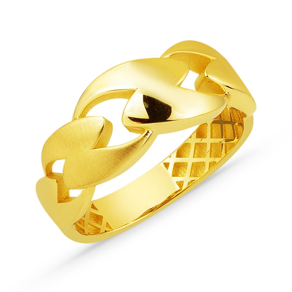 14K Yellow Gold Chain Design Ring (2.26 g)