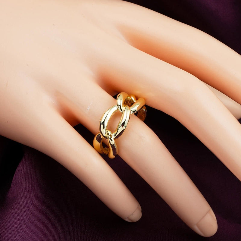14K Yellow Gold Chain Design Ring (3.43 g)