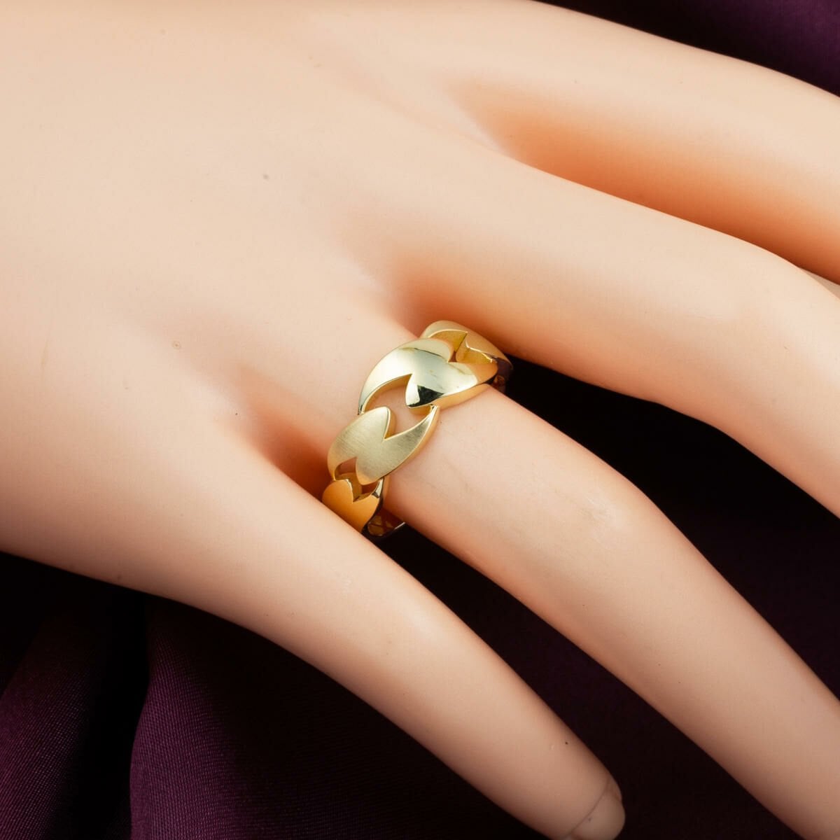 14K Yellow Gold Chain Design Ring (2.26 g)