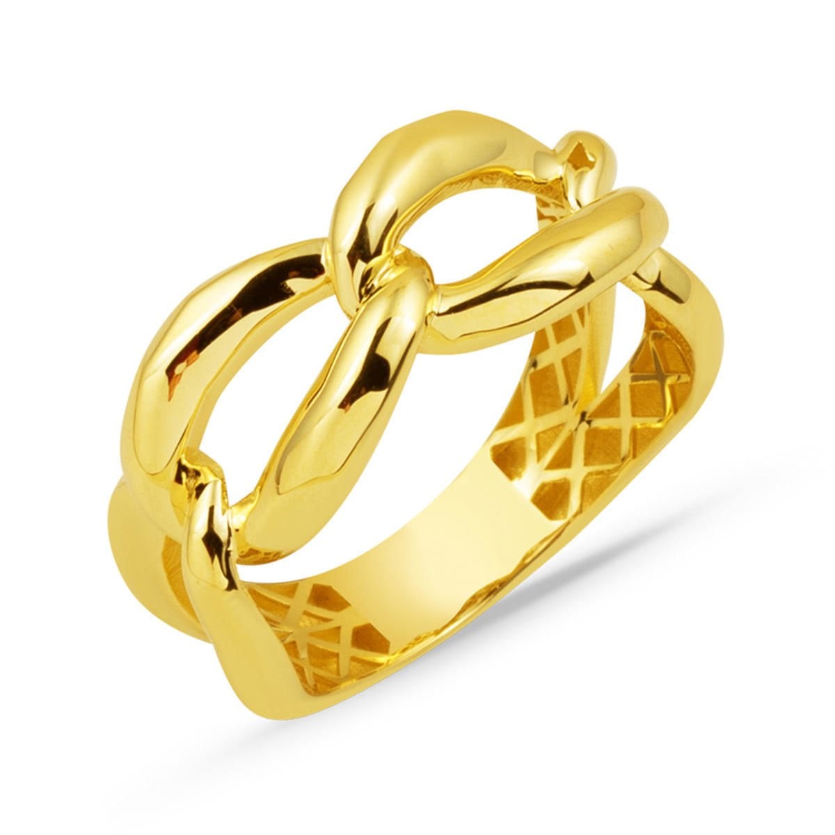 14K Yellow Gold Chain Design Ring (3.43 g)