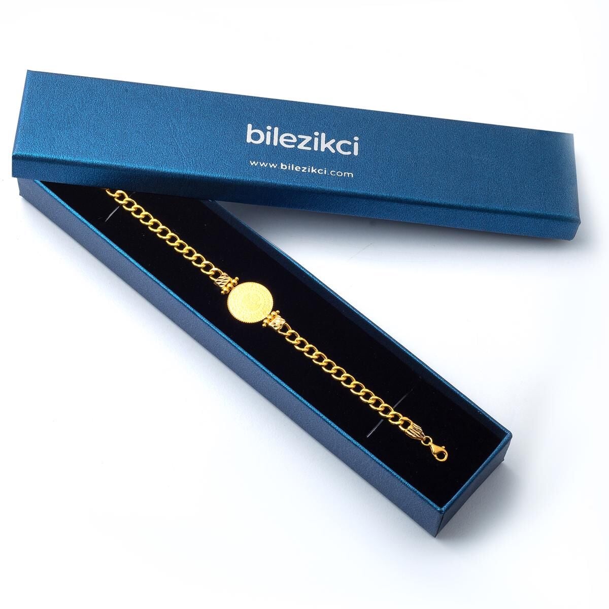22K Yellow Gold Half Ottoman Coin Bracelet