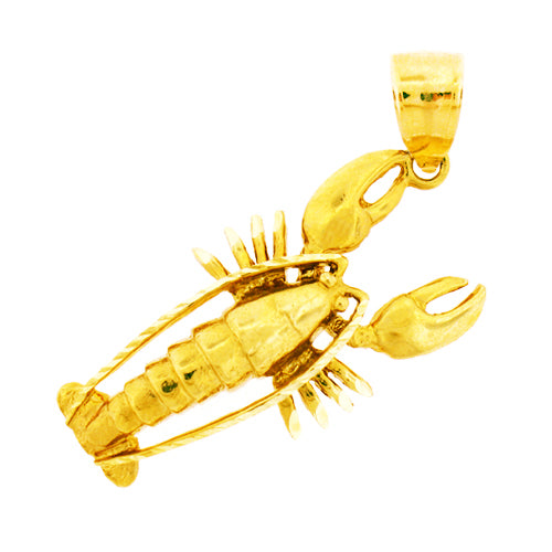14K Gold 21MM Lobster Pendant