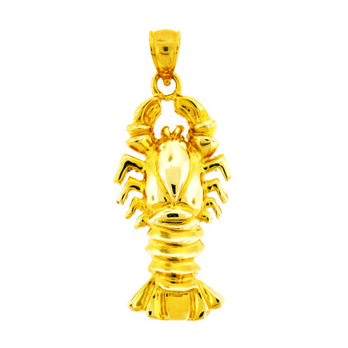 14K Gold 26MM Lobster Pendant