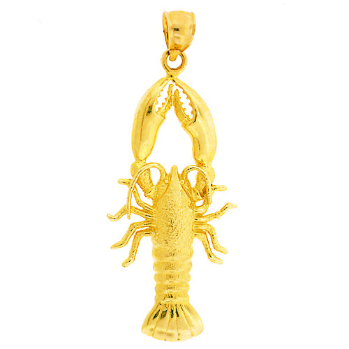 14K Gold 36MM Lobster Pendant