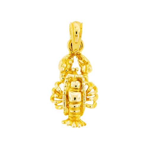 14K Gold Sea Life Lobster Charm
