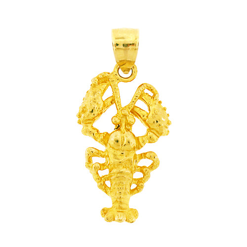 14K Gold Lobster Mini Charm