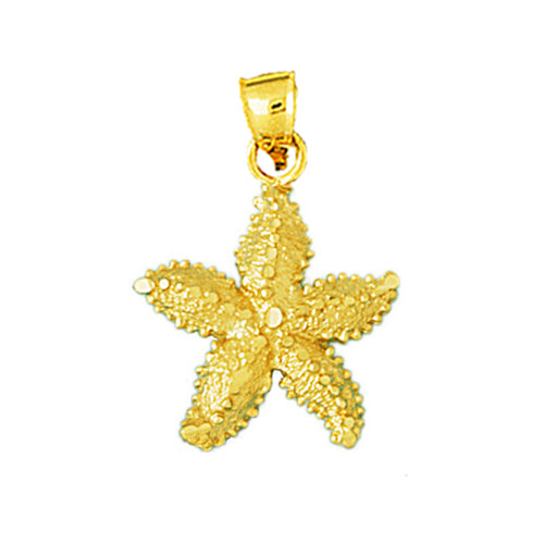 14K Gold Starfish Sealife Mini Charm