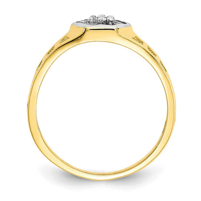 10K Yellow Gold CZ Child's Ring