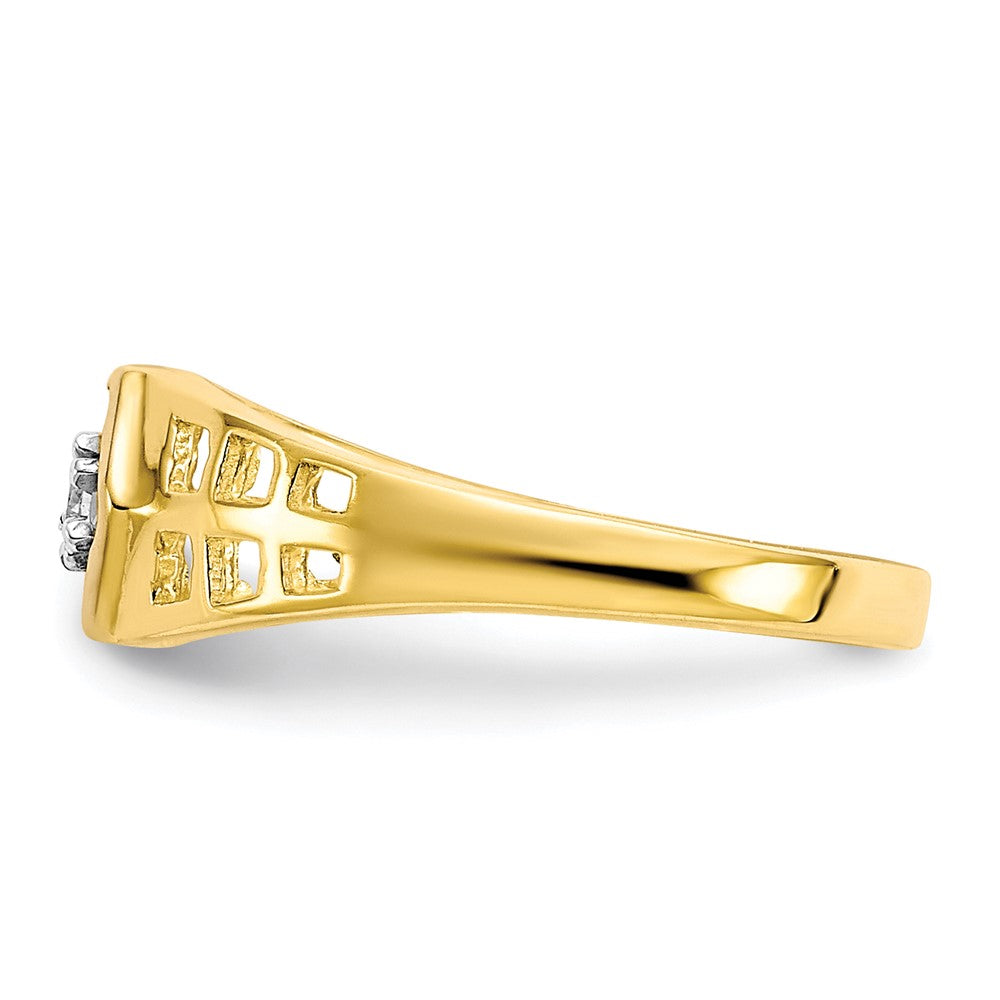 10K Yellow Gold CZ Child's Ring