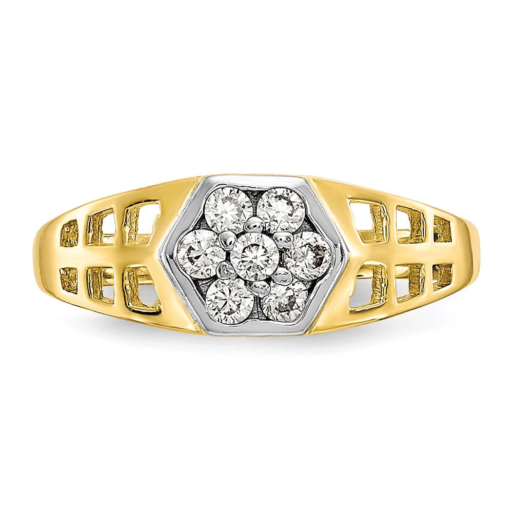 10K Yellow Gold CZ Child's Ring