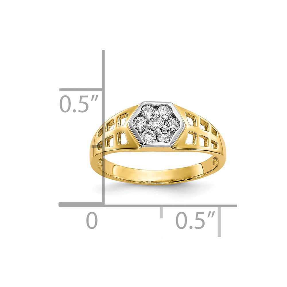 10K Yellow Gold CZ Child's Ring
