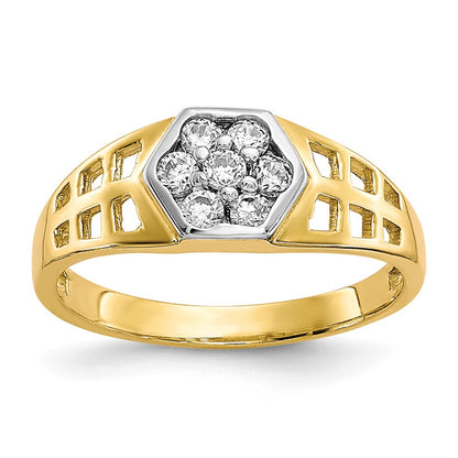 10K Yellow Gold CZ Child's Ring