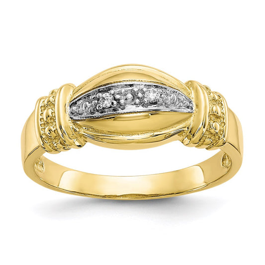 10K Yellow Gold Fancy CZ Ring