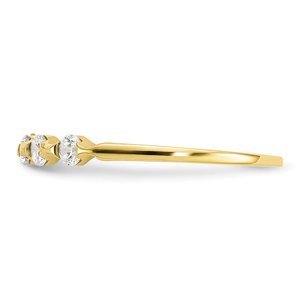 10K Yellow Gold CZ Band