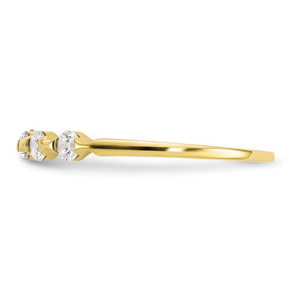 10K Yellow Gold CZ Band
