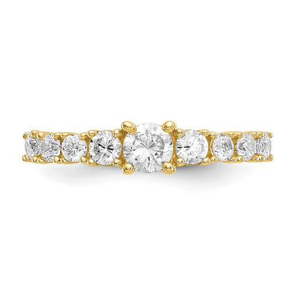 10K Yellow Gold CZ Ring