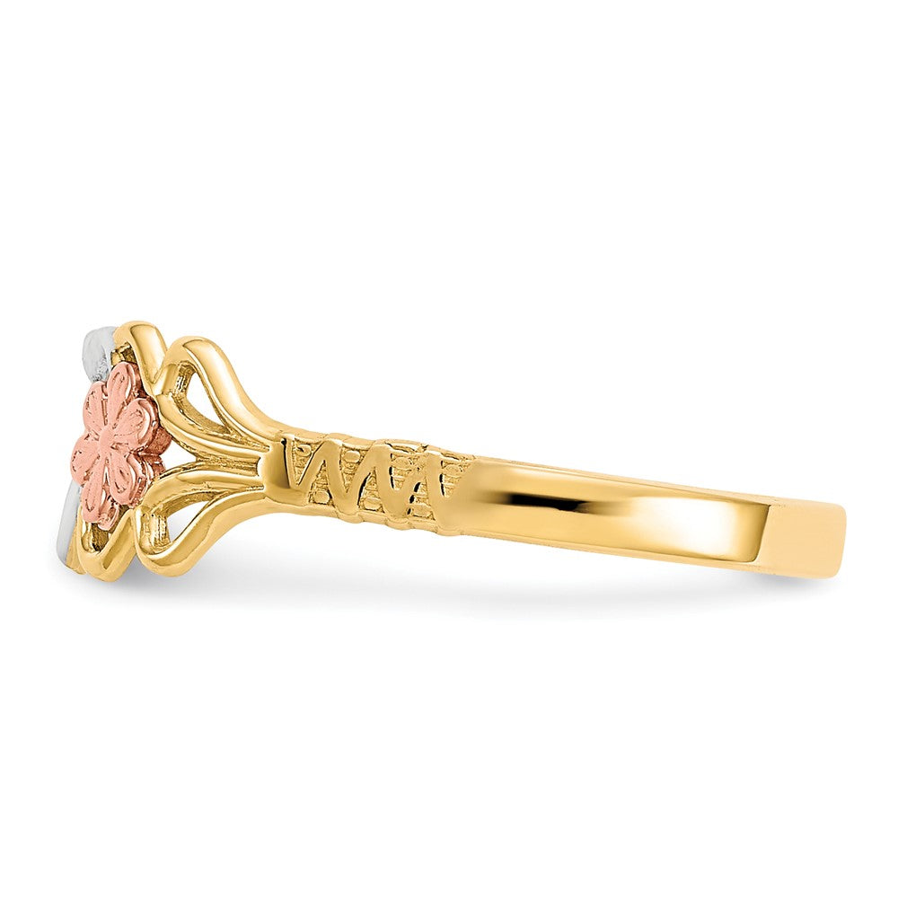 10K Two-Tone Gold w/White Rhodium Double Heart Ring
