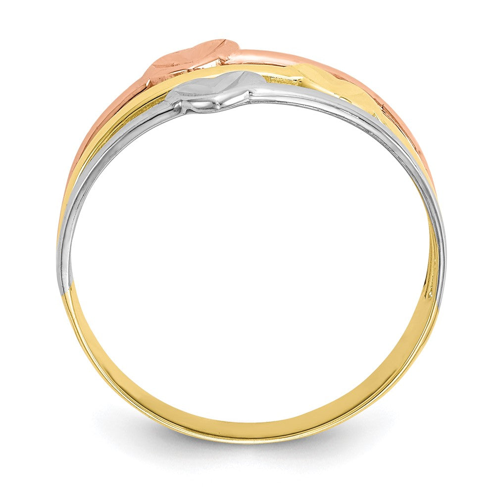 10k Two-Tone Gold w/White Rhodium Polished Heart Ring