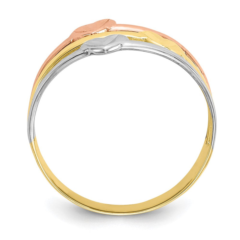 10k Two-Tone Gold w/White Rhodium Polished Heart Ring