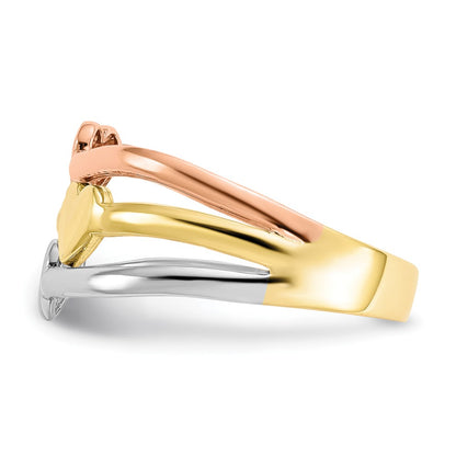 10k Two-Tone Gold w/White Rhodium Polished Heart Ring
