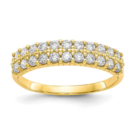 10K Yellow Gold Fancy CZ Ring