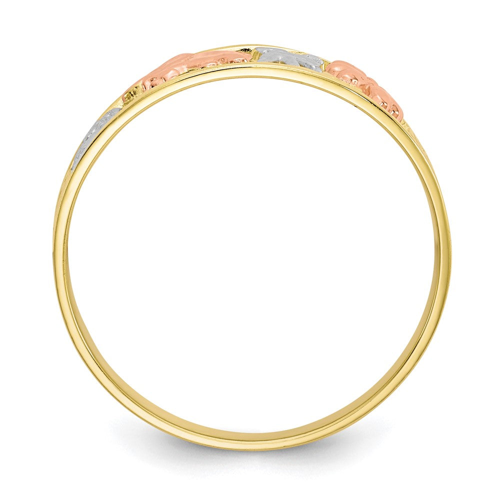 10K Two-Tone Gold w/White Rhodium Good Luck Ring