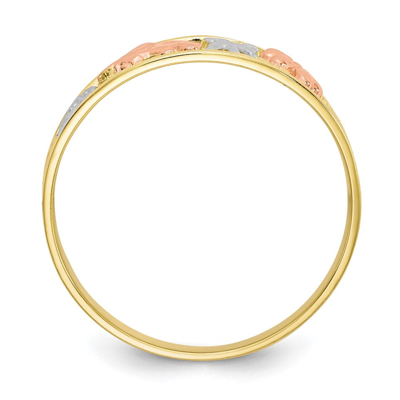 10K Two-Tone Gold w/White Rhodium Good Luck Ring