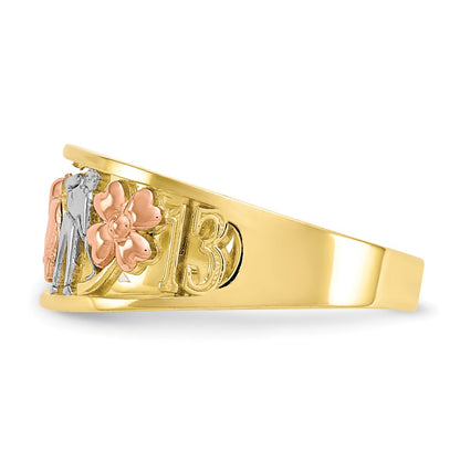 10K Two-Tone Gold w/White Rhodium Good Luck Ring