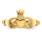 10K Yellow Gold Polished Claddagh Ring