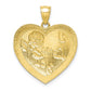 10k Yellow Gold Diamond-Cut I LOVE YOU Heart Charm
