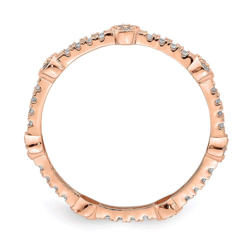 14K Rose Gold CZ Ring