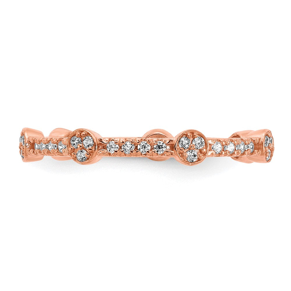 14K Rose Gold CZ Ring