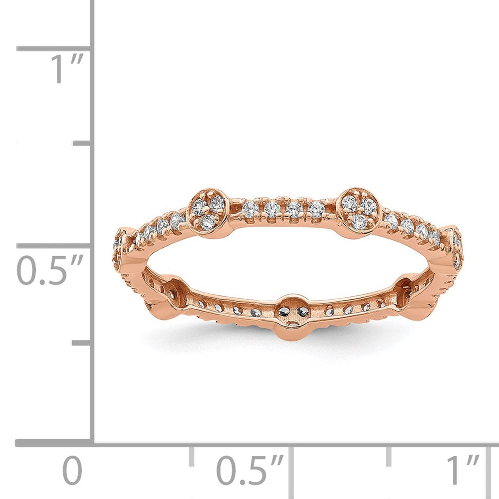 14K Rose Gold CZ Ring