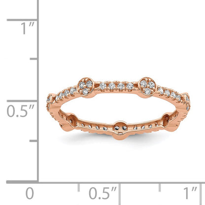 14K Rose Gold CZ Ring