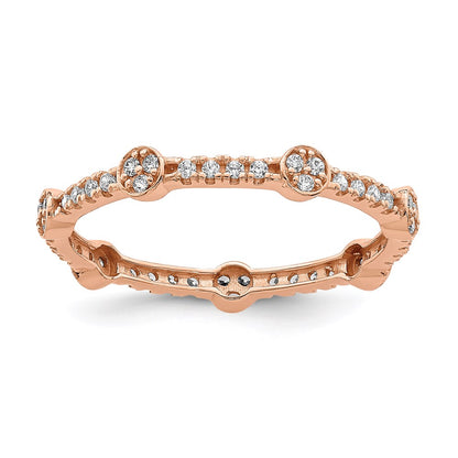 14K Rose Gold CZ Ring