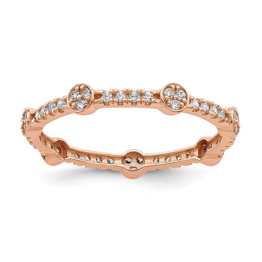 14K Rose Gold CZ Ring