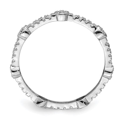 14K White Gold CZ Ring