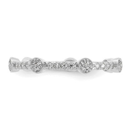 14K White Gold CZ Ring